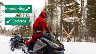 Snowmobiling KAPUSKASING & COCHRANE Ontario! - Her first saddlebag trip.