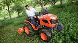 Kubota B1620 mit Ortolan T5 Mulchgerät