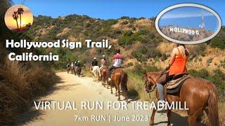 Treadmill Virtual Run | Hollywood Sign Trail, California | Afternoon, June 2023