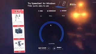 Bell Canada Gigabit Fibe Speed Test