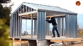 Man Builds $6000 Metal House from Scratch | Start to Finish Build by @choigotv001