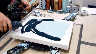 Let's Paint! Acrylic Fluid Art Using a BLOWDRYER! ~ Acrylic Paint Pour