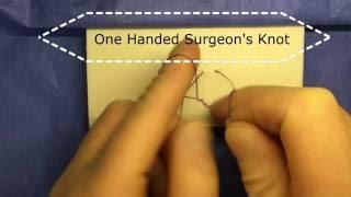 One handed surgeon's knot (double throw), the smooth way