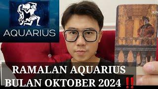 RAMALAN AQUARIUS OKTOBER 2024 ‼️BAHAS SEMUA KEUANGAN PERCINTAAN KARIR KESEHATAN !!