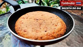 TORTA DE ATUM DE FRIGIDEIRA COM AVEIA E POLVILHO DOCE