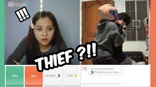OMEGLE TROLLING but I was Getting ROBBED (Thief Prank)