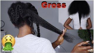 Taking out 6 WEEKS OLD cornrows | This is what happened to my hair | GROSS