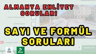 Tüm Sayı ve Formül Soruları | Almanya Ehliyet Sınavı Soruları