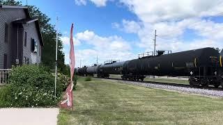 Open For Train Business, Clear Lake, IA KCS 3961 , 2973 & CP 2210 #locomotive #train #cpkc #kcs