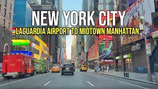 ⁴ᴷ NEW YORK CITY - Driving from Laguardia Airport to Midtown Manhattan via RFK Bridge & East Harlem