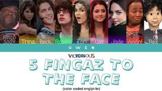 Victorious Cast '5 Fingaz to the Face' Color Coded Lyrics (ENG/PTBR)