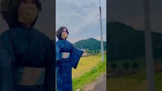棚田の入り口にカカシがいっぱいあったんだけど、軽くホラーだった #shorts