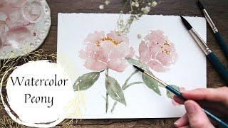 Watercolor Peonies - Beginner Friendly Watercolor Flowers