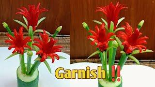 GARNISH CABE BESAR‼️ HIASAN TUMPENG CANTIK// CHILI FLOWER GARNISH