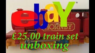 ebay £25 00 train set unboxing....eBay 25.00 £ Eisenbahnset auspacken....