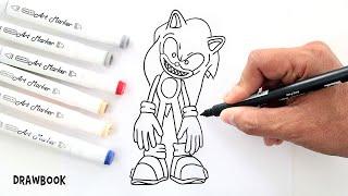 Amazing way How to Draw SONIC .EXE (step by step)