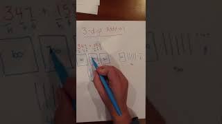 3-digit Addition Strategy drawing hundreds, tens, and ones (end of year)
