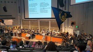 Cal Marching Band at Pimentel Hall