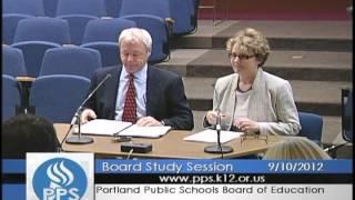 PPS Board of Education, 09/10/2012 Study Session