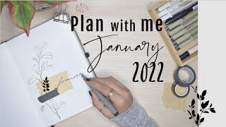 January 2022 Plan with me // Bullet Journal Setup // minimal // mindful