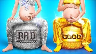 RICH PREGNANT vs BROKE PREGNANT  Funny Pregnancy Situations & DIY Ideas by YayTime! STAR