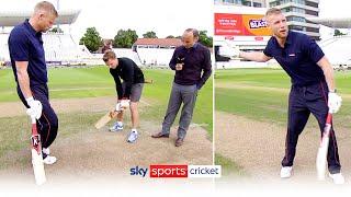 Jos Buttler vs Freddie Flintoff | Long range batting challenge! 