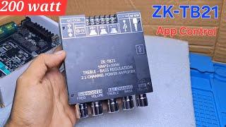 ZK-TB21 V4 App Control 2.1 Powerfull Amplifier | Bluetooth + app control & USB and Aux