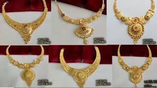 Latest Gold Fancy Necklace Designs With Weight And Price || सबसे कम वजन में भी नेकलेस का डिज़ाइन