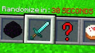 Minecraft but my inventory RANDOMIZES every 30 seconds