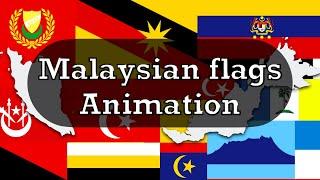 Malaysian flags animation