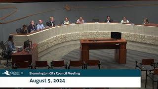 August 5, 2024 Bloomington City Council Meeting