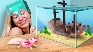 I Built Minecraft IRL for my Axolotl