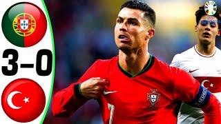 Portugal vs Turkey 3-0 - All Goals and Highlights 2024  RONALDO