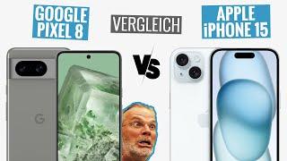 Apple iPhone 15 vs. Google Pixel 8 | Vergleich (deutsch)