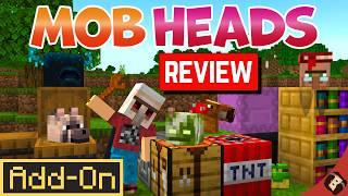 BEST Mob Heads Pack! | Minecraft Bedrock Marketplace Review + Showcase