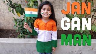 Jan Gan man national anthem by Dhyani Jani | 4 Year girl