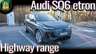 Audi SQ6 etron (95kWh) - 130 km/h (81 mph) range test