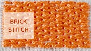 Brick stitch hand embroidery video tutorial