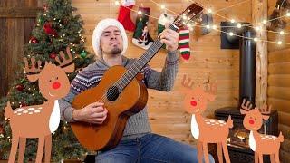 Bienvenue au chalet! « Le Petit Renne au Nez Rouge » en version guitare acoustique simplifiée