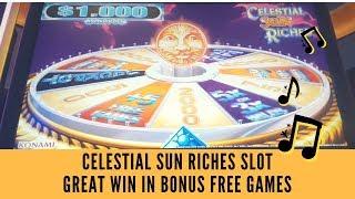 CELESTIAL SUN RICHES SLOT * GREAT WIN IN BONUS FREE GAMES - SunFlower Slots