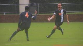 College player scores goal from beyond midfield on 21st birthday