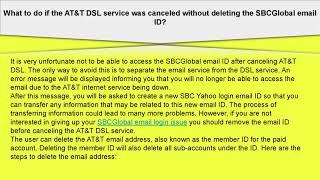 How do I delete my SBCGlobal email account video
