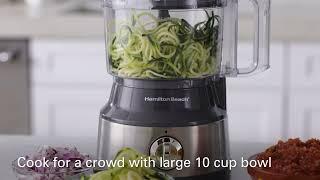 Food Processor | Hamilton Beach® | 10 Cup Spiralizing Food Processor (70735)