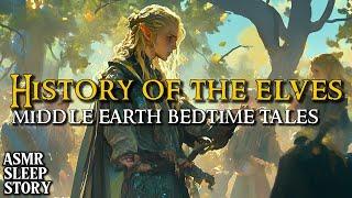 Origins of Elves: Tolkien Lore | Middle Earth Bedtime ASMR with Ambience