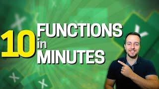 10 Functions in 10 minutes | The Most Important EXCEL Formulas | Vlookup, Sumif, IF, Large...