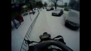 Honda XLR 250 Baja on snow