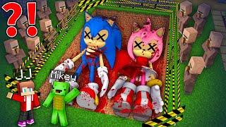 JJ and Mikey Found Sonic And Amy Rose in Minecraft ! Maizen