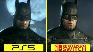 Batman Arkham Knight Nintendo Switch vs PS5 Graphics Comparison (Batman Arkham Trilogy)