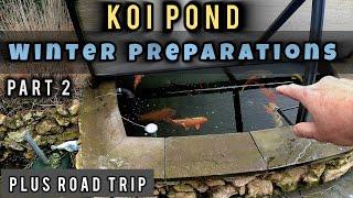 Koi pond winter preparation part 2