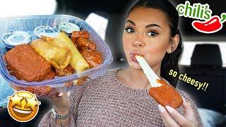 CHILI'S TRIPLE DIPPER MUKBANG! New Nashville Hot Mozz Sticks + Q&A!!!